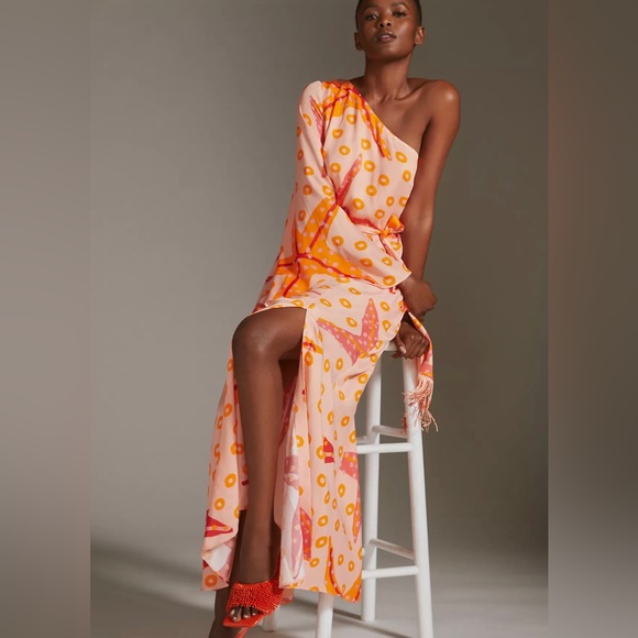 FARM Rio Dresses & Skirts - FARM Rio x Anthropologie one shoulder starfish maxi dress NWT